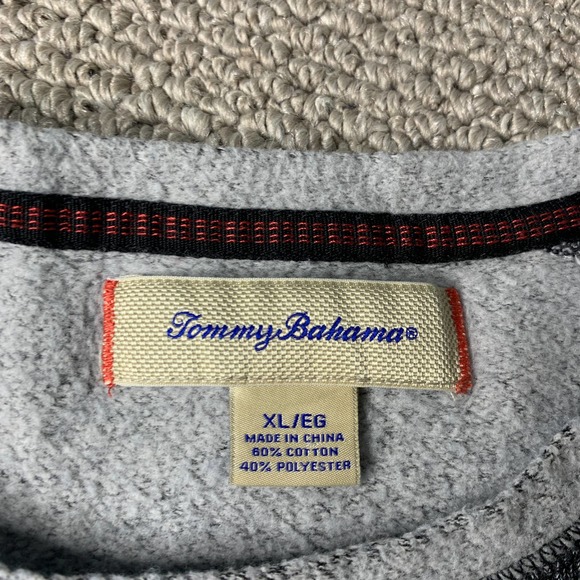 Tommy Bahama Mens Sweater Size XL Gray‎ Long Sleeves Crew Neck Pullover Knit - Picture 8 of 11